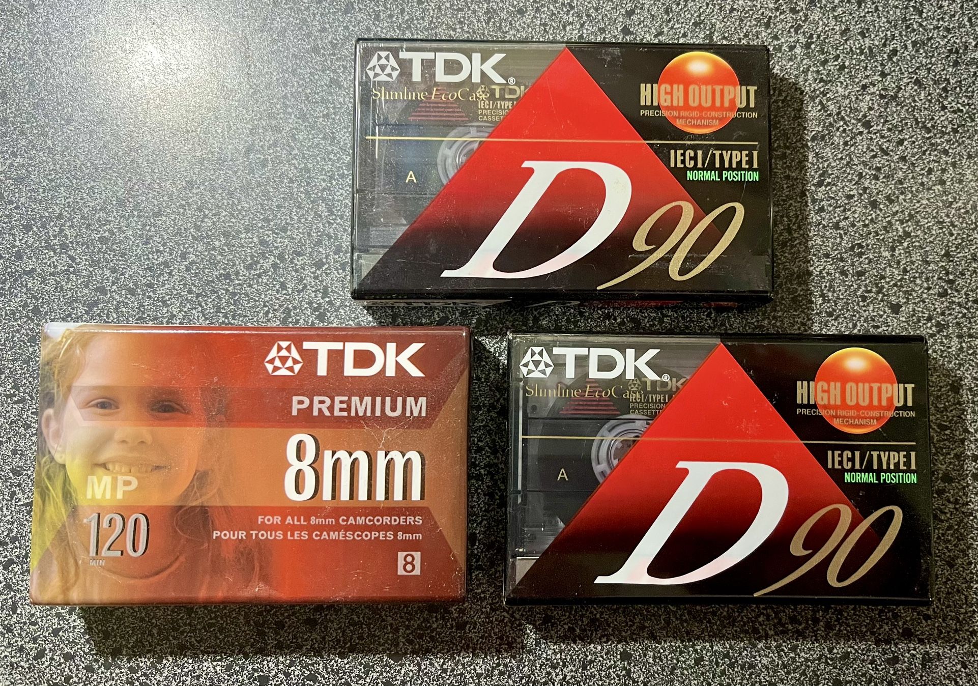 TDK 8mm Premium Video Tape 90 and 120 Minute