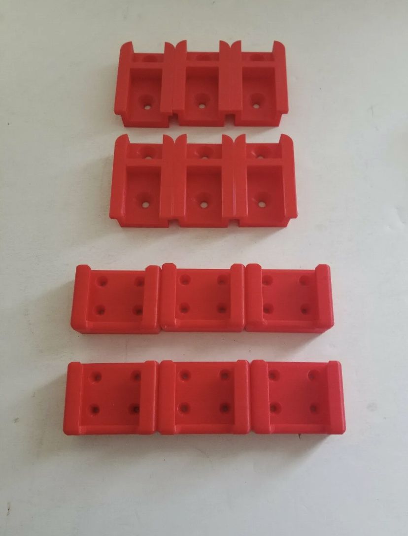 6 Pack Red 3D Printed Tool Holder & Battery Holder for Milwaukee M18