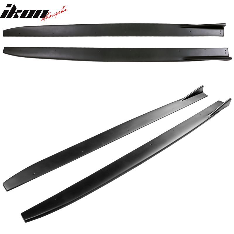 Fits 2013-2020 Lexus GS F Sport Side Skirts Panel Extension Matte Black Pair - PP