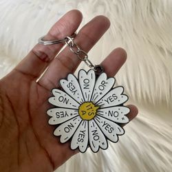 Brand New Cute Couples Gift Spinning Yes Or No Keychain