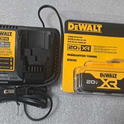 DEWALT XR 20V BATTERY 5AH PLUS CHARGER NEW 