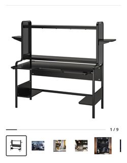 Fredde IKEA Black Gaming Desk - Like New