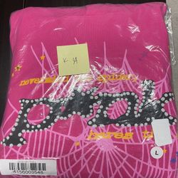 Sp5der Pink Hoodie Young Thug Size Large