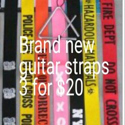 Brand New Adjustable Guitar Straps, 3 For $20