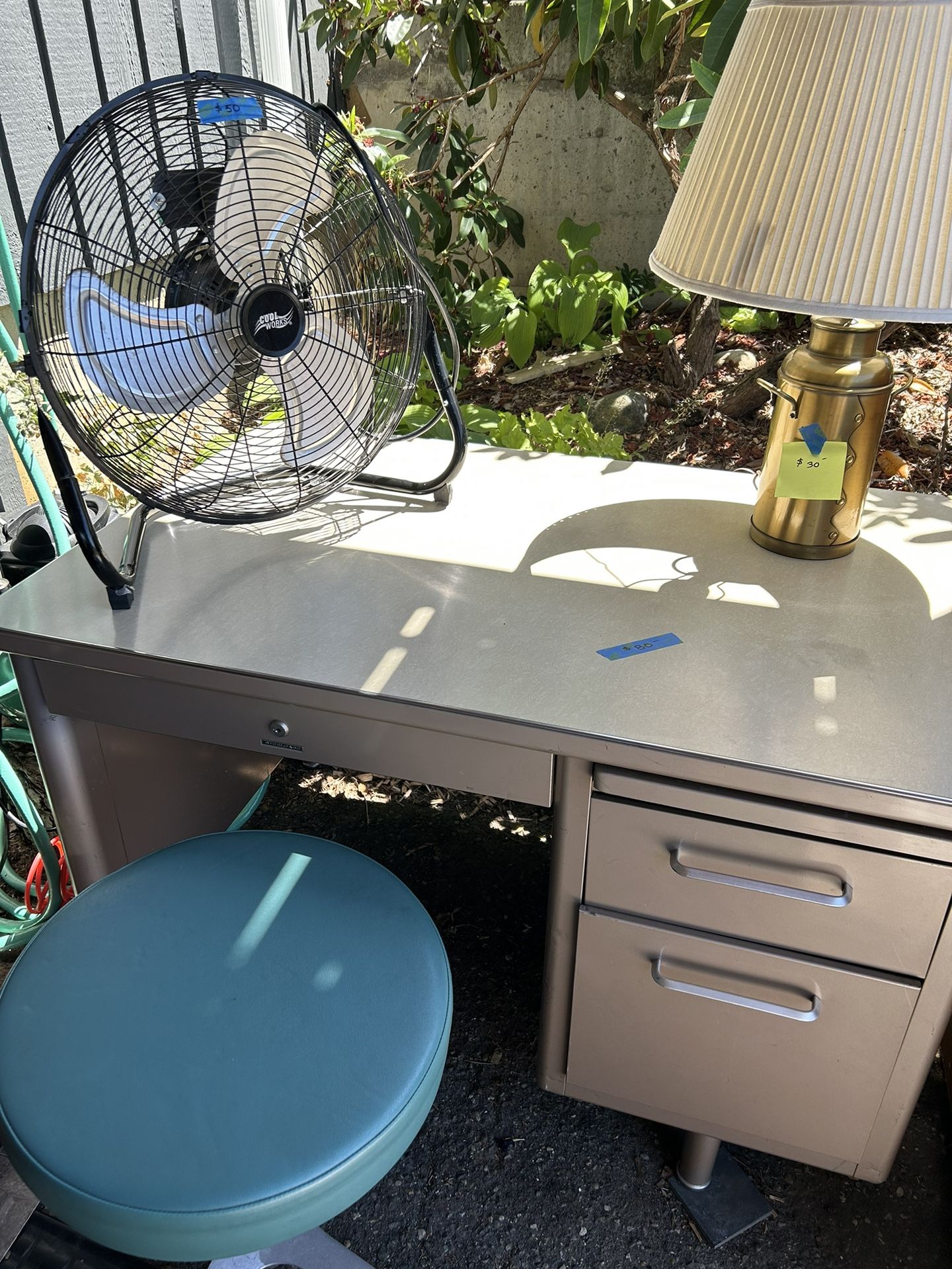 Industrial Desk With Stool