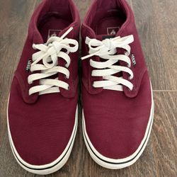 Men’s Vans, Burgundy, Size 10.5 