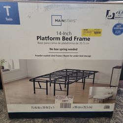 Mainstays 14 inch platform bed frame...Twin