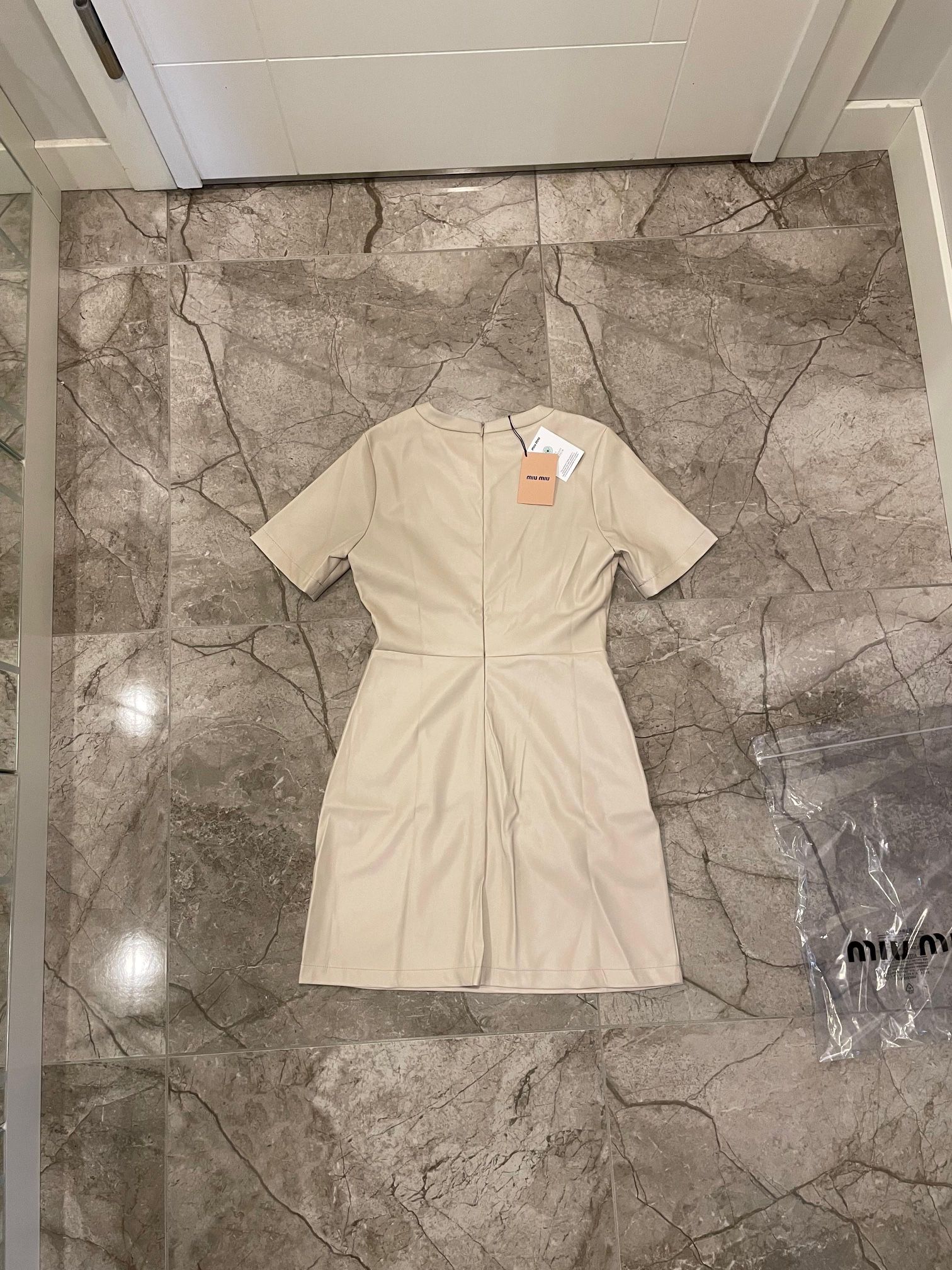 chinese dress ladies Miu Miu vintage caramel zipped leather skirt