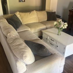 Large Cream Sectional Sofa