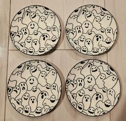 Halloween Ghost Ceramic Tapas Plates
