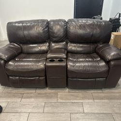 Leather Power Reclined Sofas 