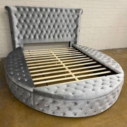 Take Home Pay Later Only $39 Down Payment 🌟 Velvet Upholstered Tufted Queen Size Bed Frame With Storage, King Size Bed Frame With Storage 