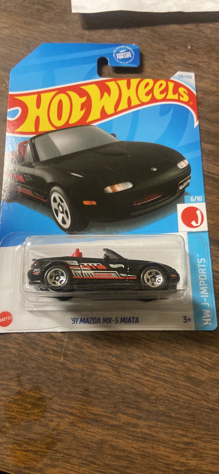 2024 Hot Wheels 91 Mazda MX-5 Miata HW J-Imports #120 Black