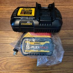 BRAND NEW Dewalt Flexvolt 6ah Battery And Charger NEVER USED