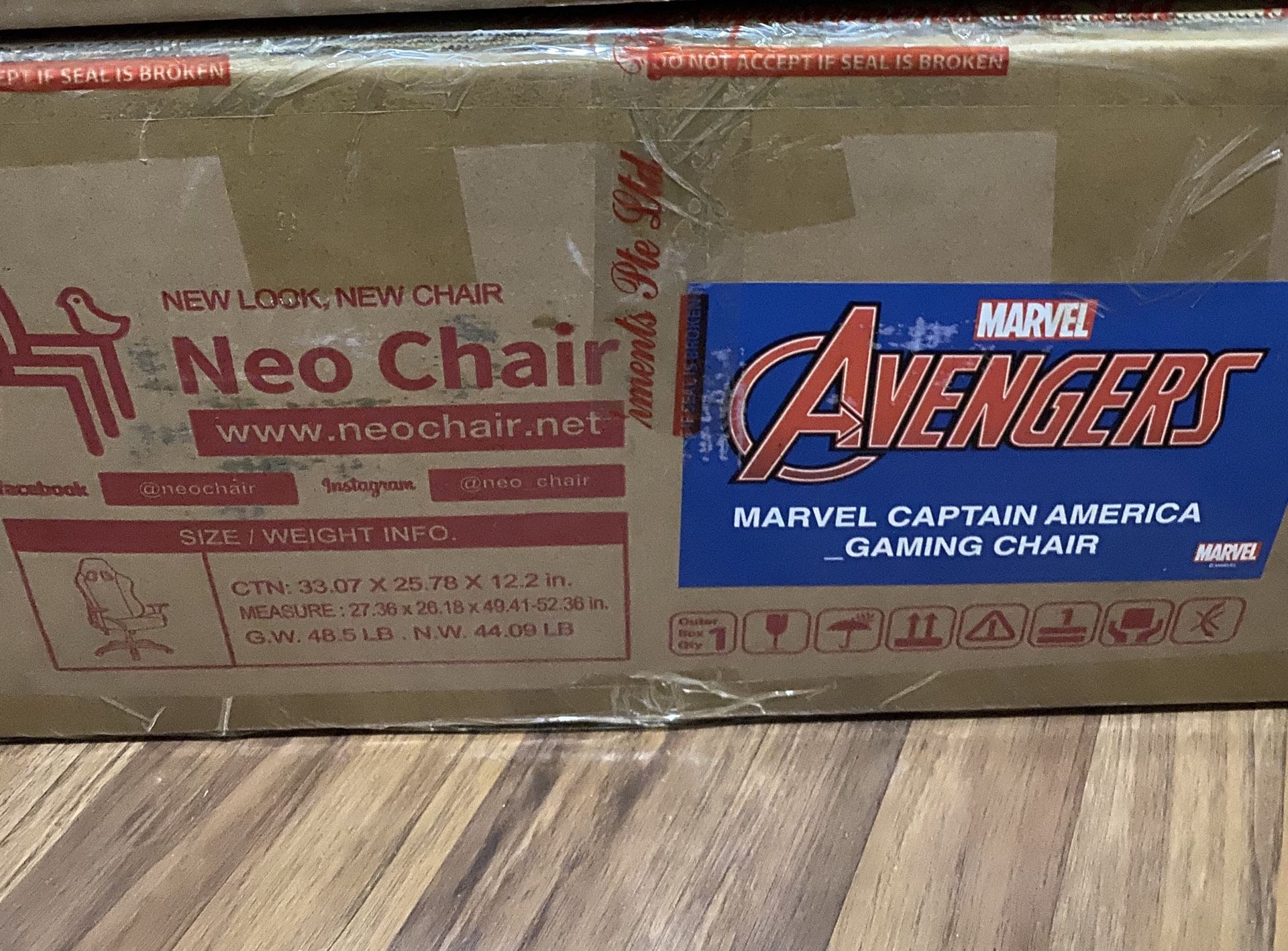 Marvel avengers Captain America gaming chair still not open