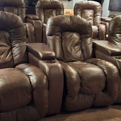 Leather Theater Seating  - MAKE OFFER!!