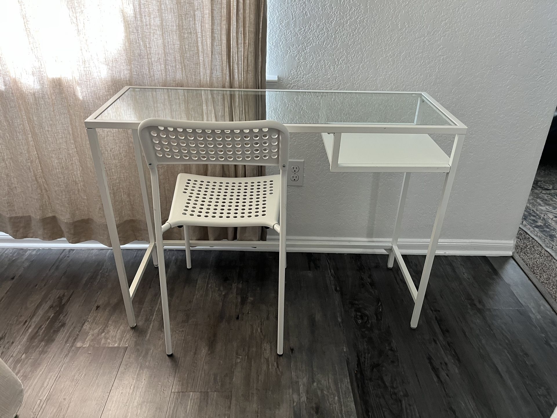 Glass Top Desk / Vanity Table 