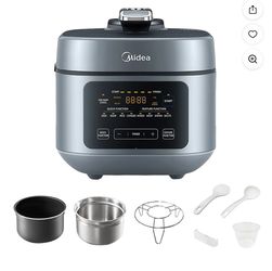 Midea 8-in-1 Electric Pressure Cooker with Dual Pots, Multi-Functional Programmable Slow Cooker, Rice Cooker, Steamer, Saut Pan and More