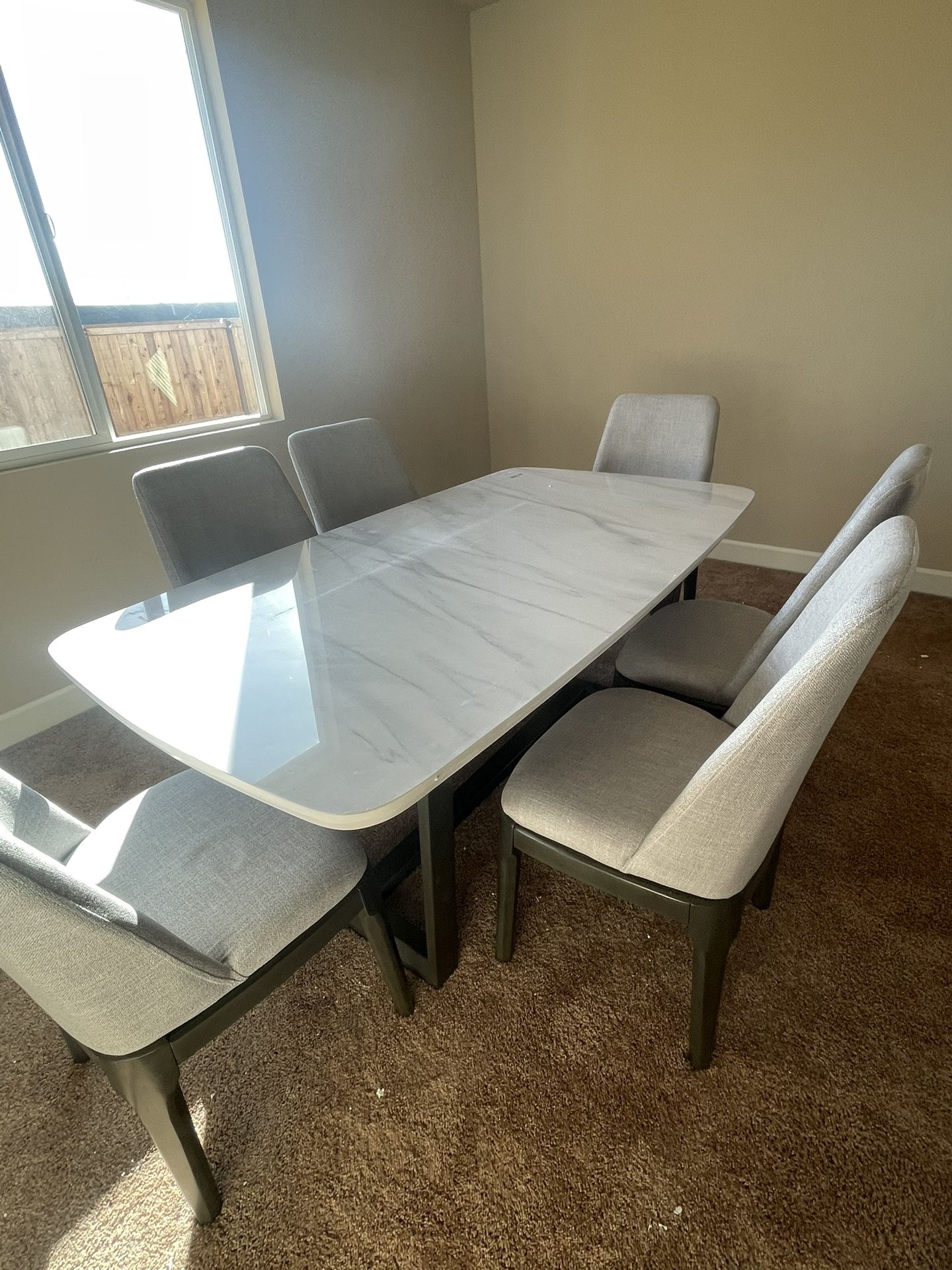 Dining Set Marble Table Top 