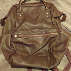 Mossimo Brown Leather Backpack 