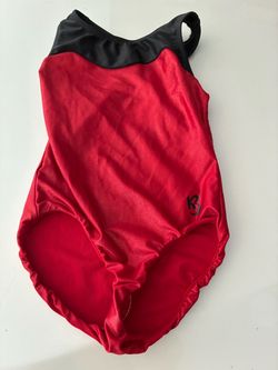K-Bee Red gymnastics Leotard child size 8/9