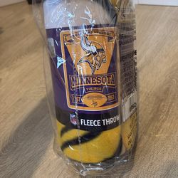 NFL Vikings Fleece Throw Blanket Official Authentic Sealed