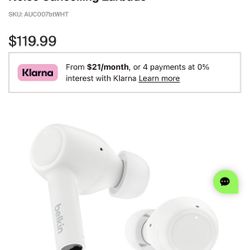 Belkin SoundForm Pulse Noise Cancelling Earbuds