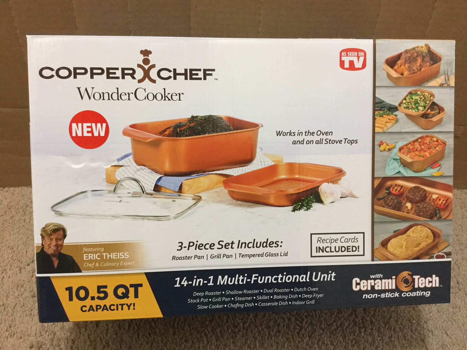 Cooking Pan Wonder Cooker Copper Chef only $24