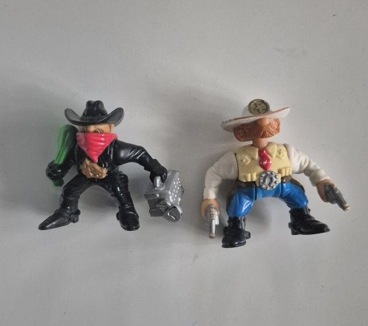Fisher-Price Great Adventures Outlaw Cowboy & Wild West Sheriff Figures (1996)