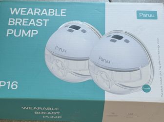 Paruu P16 Extractor de Leche Manos Libres con Bridas de 3 Tamaños, Extractor de Leche Eléctrico Portátil