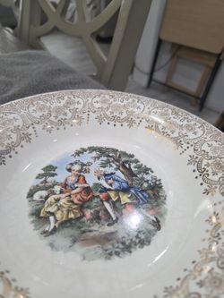 22k Gold (2) soup Collectable Plates...