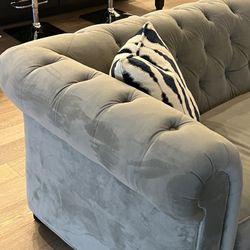 Grey Tufted Couch
