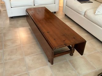 Wooden Drop-Leaf Coffee Table