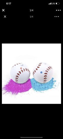 Gender reveal baseballs