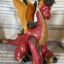 Fisher Price 2008 Imaginext Large Red Fuzzy Dragon w/Movement & Sounds Toy