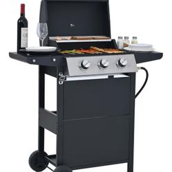 3 burner barbecue grill propane gas New BBQ 