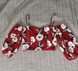 Floral Cropped Blouse 