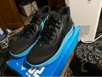 Puma MB.02 Phenom Black/Blue Atoll Men’s Size 12 Basketball Shoes 377644-01