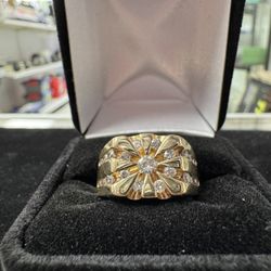 14k Mens Diamond Ring
