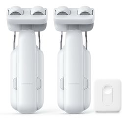 SwitchBot 2025 Automatic Curtain Opener 3 Rod-Bluetooth Remote Control, WiFi&Smartphone Control, Upgraded High-Performance, Add Hub to Compatible with