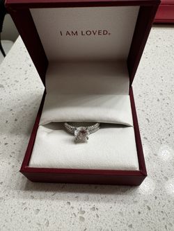 2.21 Total Weight, 1.5 Center Carat Engagement Ring And Wedding Band Size 7.5