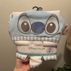 stitch baby towel 🦋