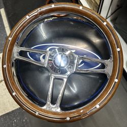 Wood Style Universal Steering Wheel 