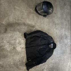 Motorcycle Helmet & Padded Jacket 