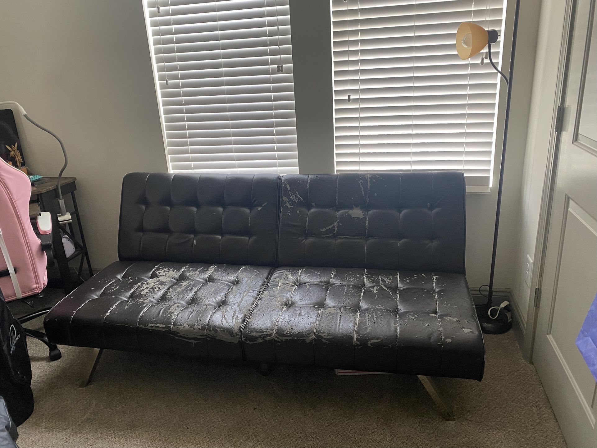 Fully Functional Futon – Just Peeling Faux Leather