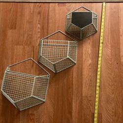 Metal Hexagon Floating Shelves