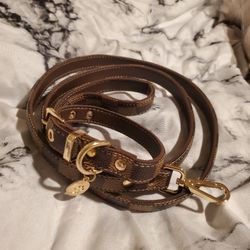 New Puppy Dog Designer Inspired Leash And Collar Set Sz S