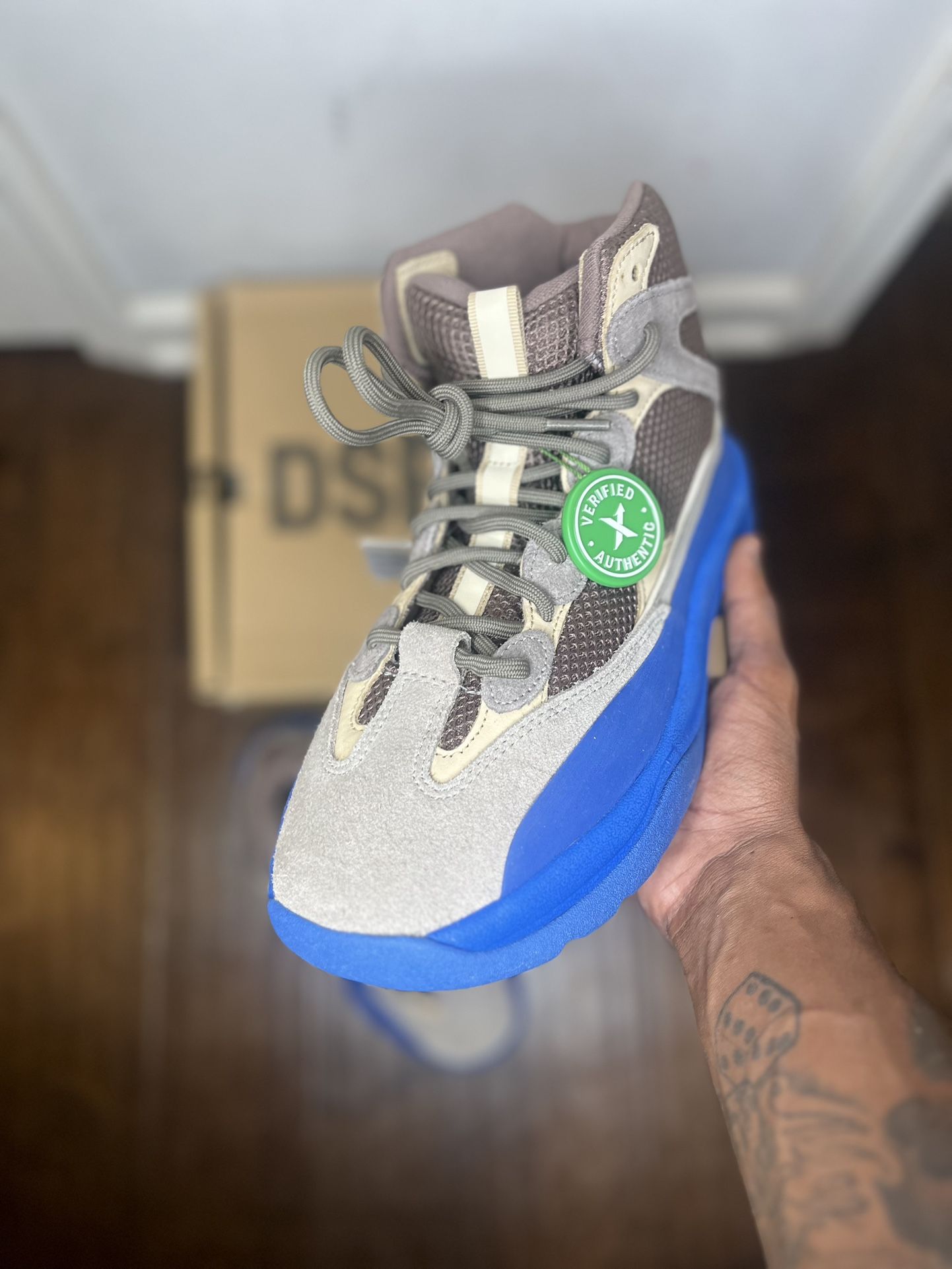 Yeezy Boot Taupe Blue