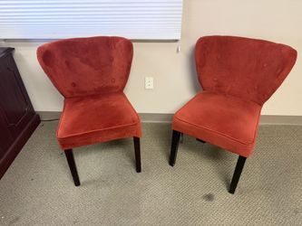 Red/Orange Accent Chairs (2)