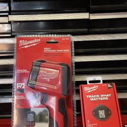 MILWAUKEE INFRARED TEM -GUN  #2267-20H AND ONE-KEY BLUETOOTH  TRACKING TAG # 48-21-2301 Read Below 